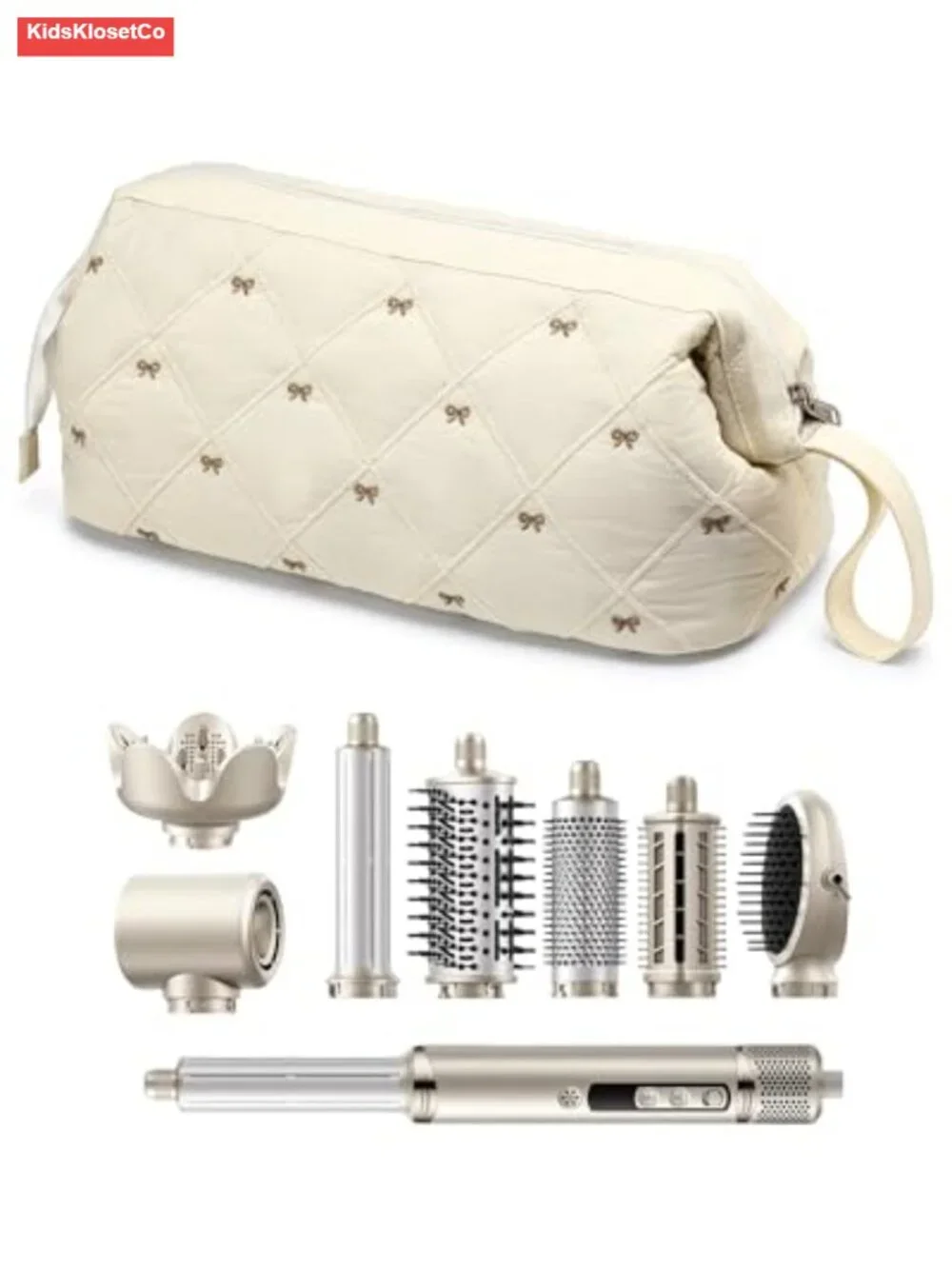 Quilted Polyester Hair Tools Organizer Bag Large Capacity Travel Case for